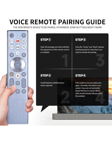 Control Remoto de Voz WDZP para Hisense U6 U7 U8 4K UHD