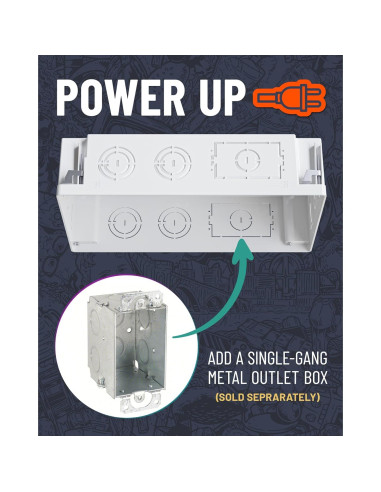 Caja de Medios Empotrada ECHOGEAR 22.86x36.32 cm WiFi