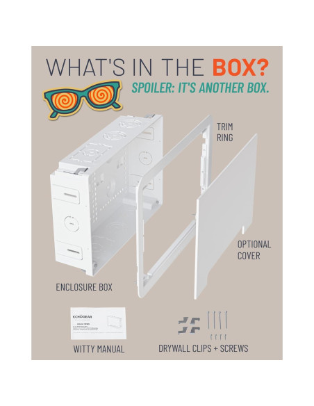 Caja de Medios Empotrada ECHOGEAR 22.86x36.32 cm WiFi