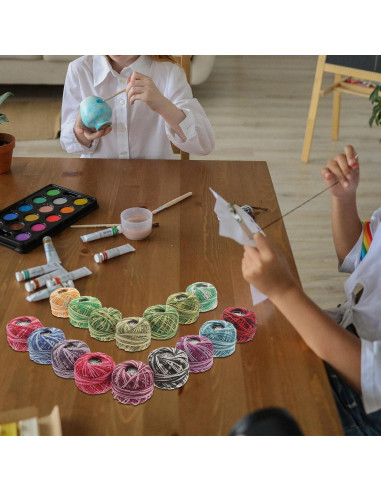 Kit de Fabricación de Pulseras Beavorty 16 Hilos Algodón Colorido