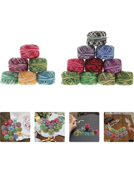 Kit de Fabricación de Pulseras Beavorty 16 Hilos Algodón Colorido