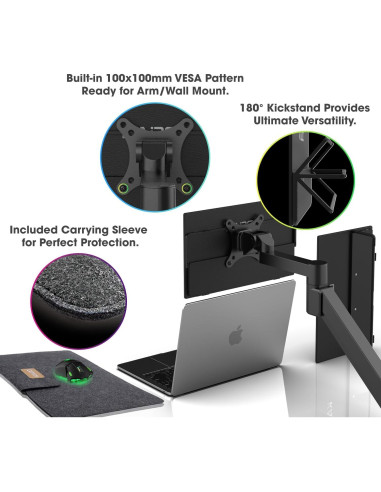 Monitor Portátil Kado 15.6" FHD 1080p IPS con Altavoces