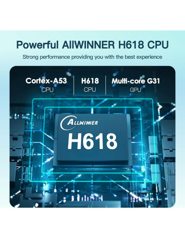 Android TV Box EASYTONE H618 6K 4GB 64GB con Teclado
