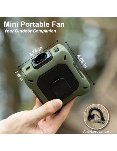 Ventilador Portátil GOSALISU 10400mAh Recargable 100 Velocidades