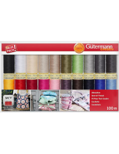 Juego de Hilos Gutermann Sew-All 100m - Paquete de 20 Colores 2