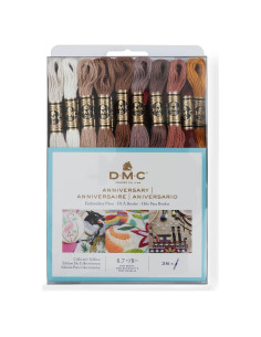 Colección de Hilos de Bordar DMC, 36 Madejas de Colores