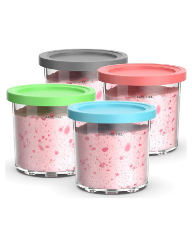 Recipientes Ninja Creami 16oz - Paquete de 4 Colores