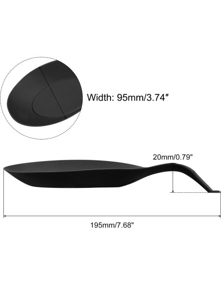 Soporte de Cuchara de Silicona uxcell 8 Piezas Negro