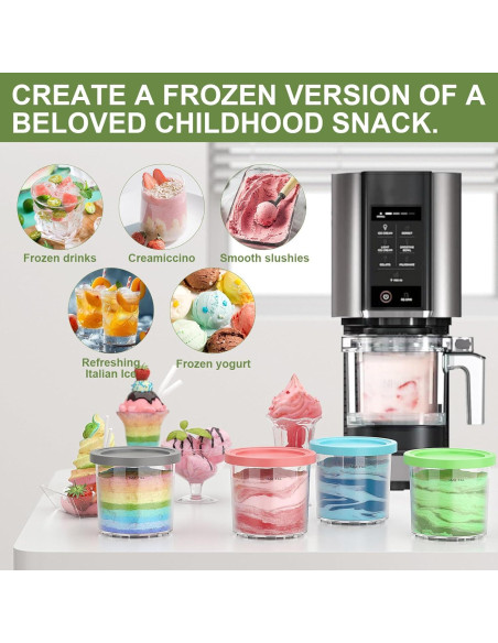 Recipientes Ninja Creami 16oz - Paquete de 4 Colores