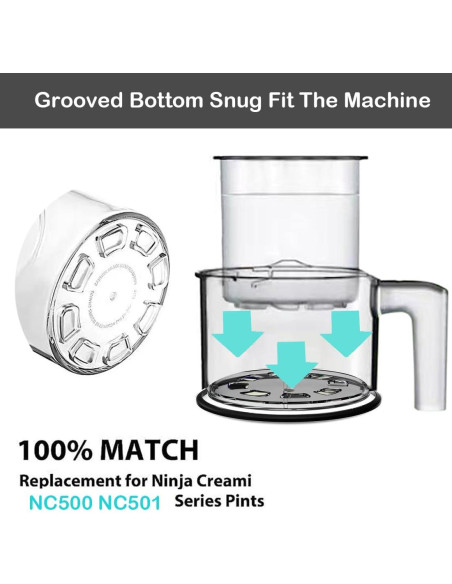 Recipientes de Helado 24oz Deelink para Ninja Creami NC501