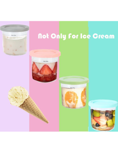 Recipientes de Helado 24oz Deelink para Ninja Creami NC501