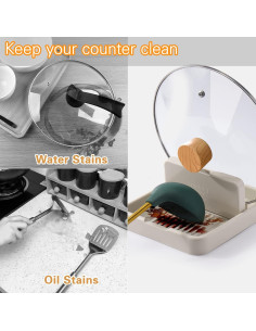 Soporte para Cucharas AIERSA Blanco con Bandeja de Goteo 2