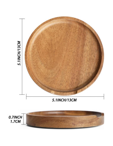 Soporte para Cucharas de Madera Acacia LBEMEY Antideslizante