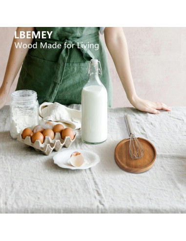 Soporte para Cucharas de Madera Acacia LBEMEY Antideslizante