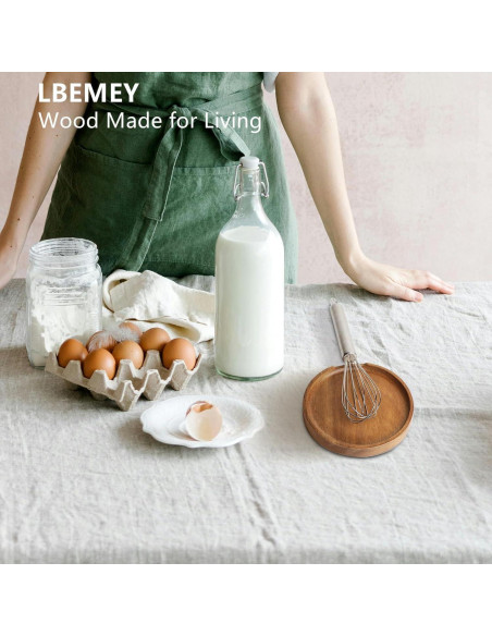 Soporte para Cucharas de Madera Acacia LBEMEY Antideslizante