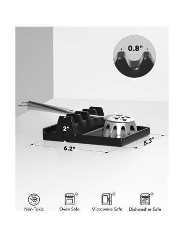 Soporte para Cuchara de Cerámica LE TAUCI Negro 15.75 cm