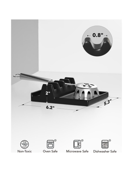 Soporte para Cuchara de Cerámica LE TAUCI Negro 15.75 cm