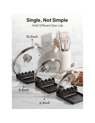 Soporte para Cuchara de Cerámica LE TAUCI Negro 15.75 cm