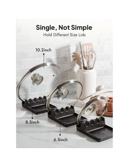 Soporte para Cuchara de Cerámica LE TAUCI Negro 15.75 cm