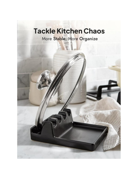 Soporte para Cuchara de Cerámica LE TAUCI Negro 15.75 cm