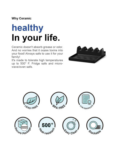 Soporte para Cuchara de Cerámica LE TAUCI Negro 15.75 cm