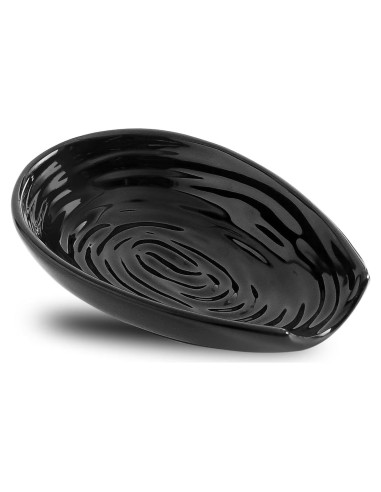 Soporte para cucharas Hasense cerámica negro 14.48x10.16 cm