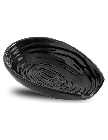 Soporte para cucharas Hasense cerámica negro 14.48x10.16 cm