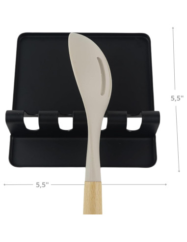 Soporte para Cucharas Acero Inoxidable W. Innovation Negro