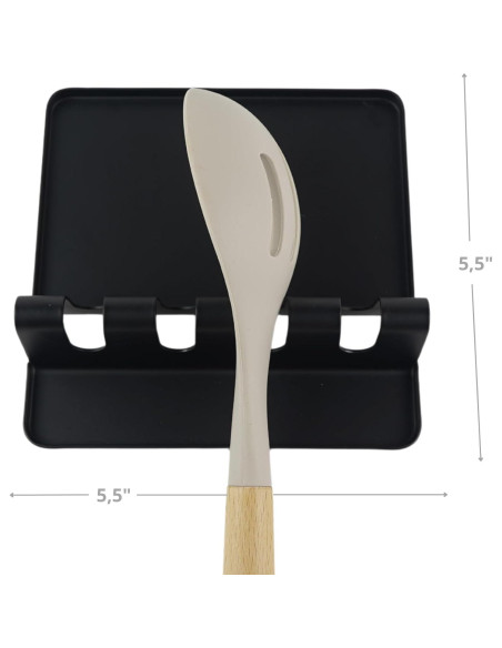 Soporte para Cucharas Acero Inoxidable W. Innovation Negro