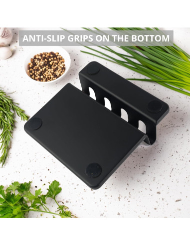 Soporte para Cucharas Acero Inoxidable W. Innovation Negro