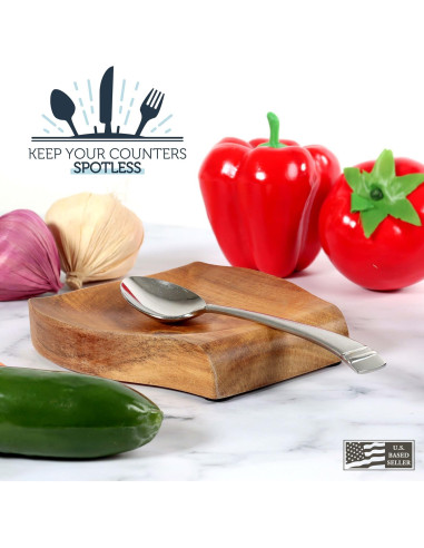 Soporte para Cucharas de Madera Acacia Potted Pans 12x11.4 cm