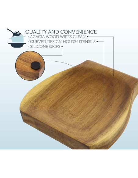 Soporte para Cucharas de Madera Acacia Potted Pans 12x11.4 cm