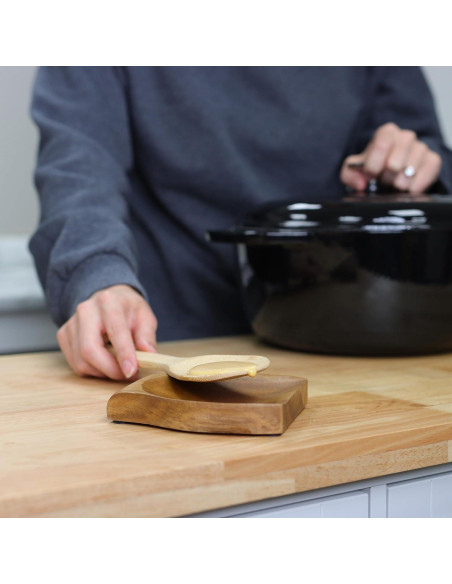 Soporte para Cucharas de Madera Acacia Potted Pans 12x11.4 cm