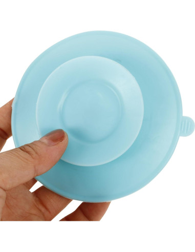 3 Ventosas de Silicona Antideslizantes para Vajilla - Amarillo, Azul, Naranja