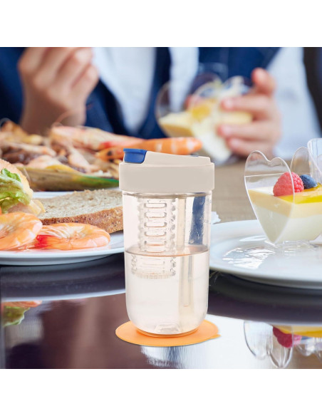 3 Ventosas de Silicona Antideslizantes para Vajilla - Amarillo, Azul, Naranja