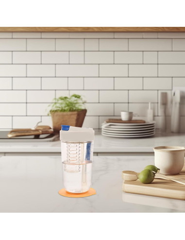 3 Ventosas de Silicona Antideslizantes para Vajilla - Amarillo, Azul, Naranja