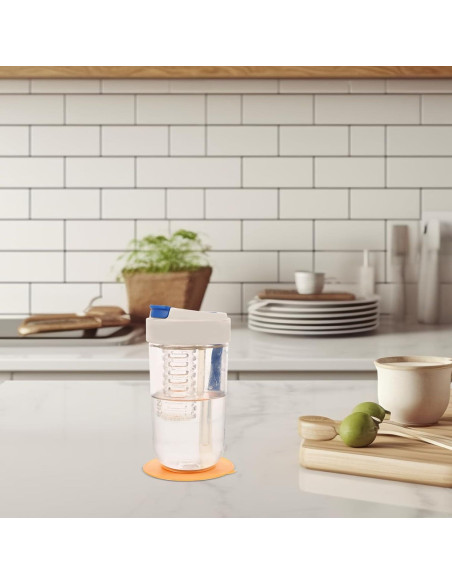 3 Ventosas de Silicona Antideslizantes para Vajilla - Amarillo, Azul, Naranja