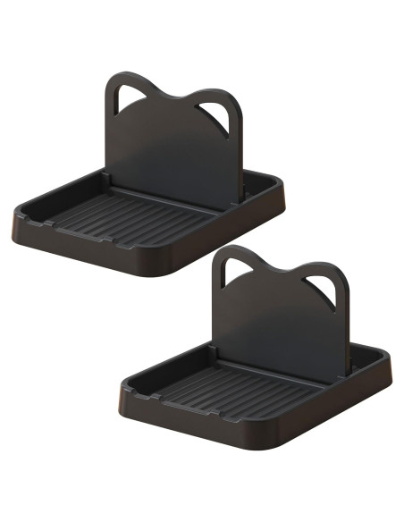 Soporte para Cucharas H&W 2 Piezas Negro Plegable Cocina