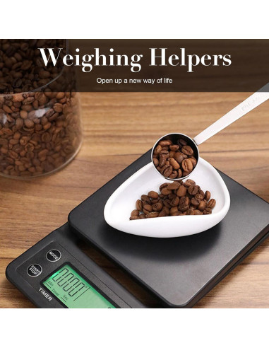 Soporte de Cuchara de Cerámica Blanca Multifuncional 9x8.9 cm