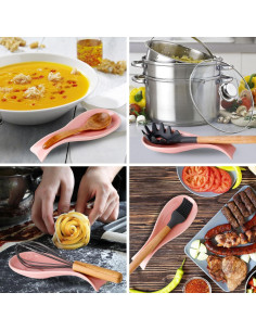 Soporte para cuchara cerámica Hasense rosa 22x8 cm 2