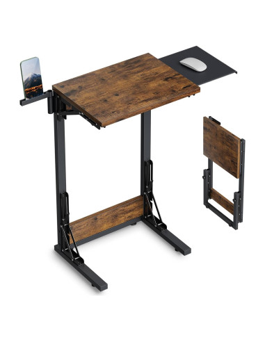 Mesa Plegable para TV Evermagin Marrón Rústico 72 cm