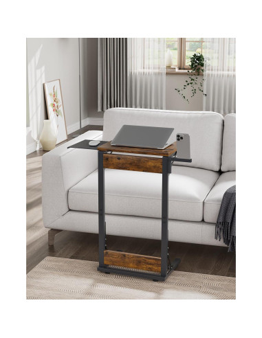 Mesa Plegable para TV Evermagin Marrón Rústico 72 cm