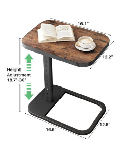 Mesa de Bandeja para TV Kitstorack Ajustable 76 cm Marrón 2