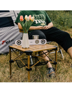 Mesa de Camping Plegable Peirhw Efecto Madera 40 cm 2