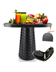 Mesa Plegable 2 en 1 Maliven MO-005 Negra para Camping