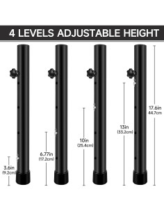 Elevadores de Mesa Plegables Laowu 8 PCS Altura Ajustable 2