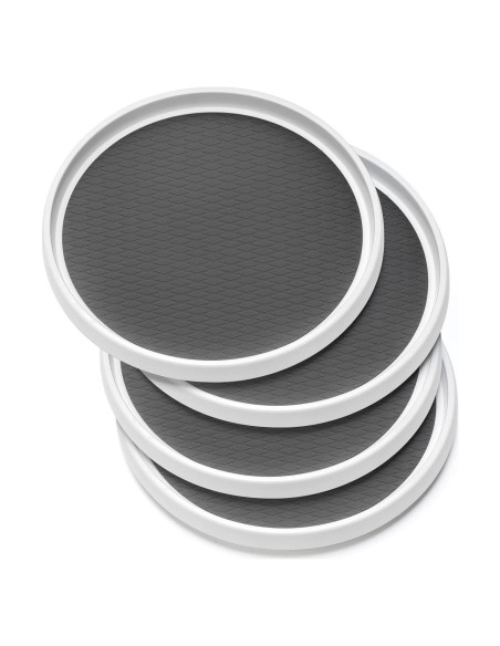 Juego de 4 organizadores Lazy Susan 25,4 cm antideslizantes