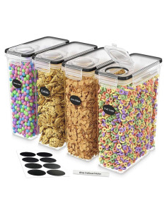 Contenedores de Cereal DWELLZA COCINA 4 Piezas 4L Herméticos