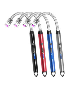 Paquete de 4 Encendedores Eléctricos Luxgaze USB Recargables