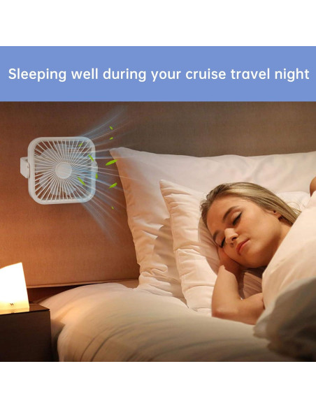 Ventilador de Crucero TEITEAI USB Portátil 5 Velocidades